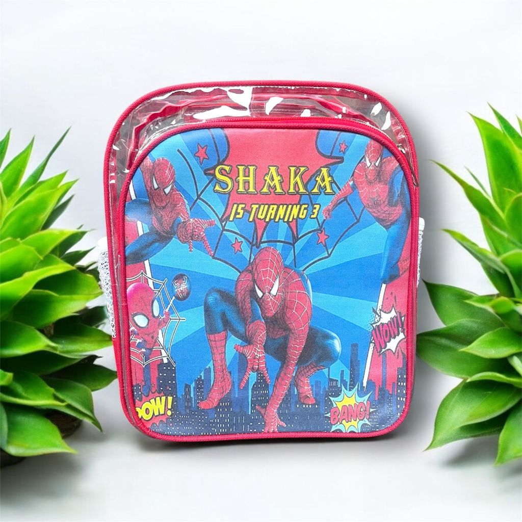 A Little Bundle Tas Ransel Ultah Anak Custom Nama Tas Souvenir Ulang Tahun Anak Model Mika Spiderman