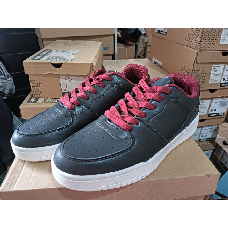 sepatu north star hitam tali merah