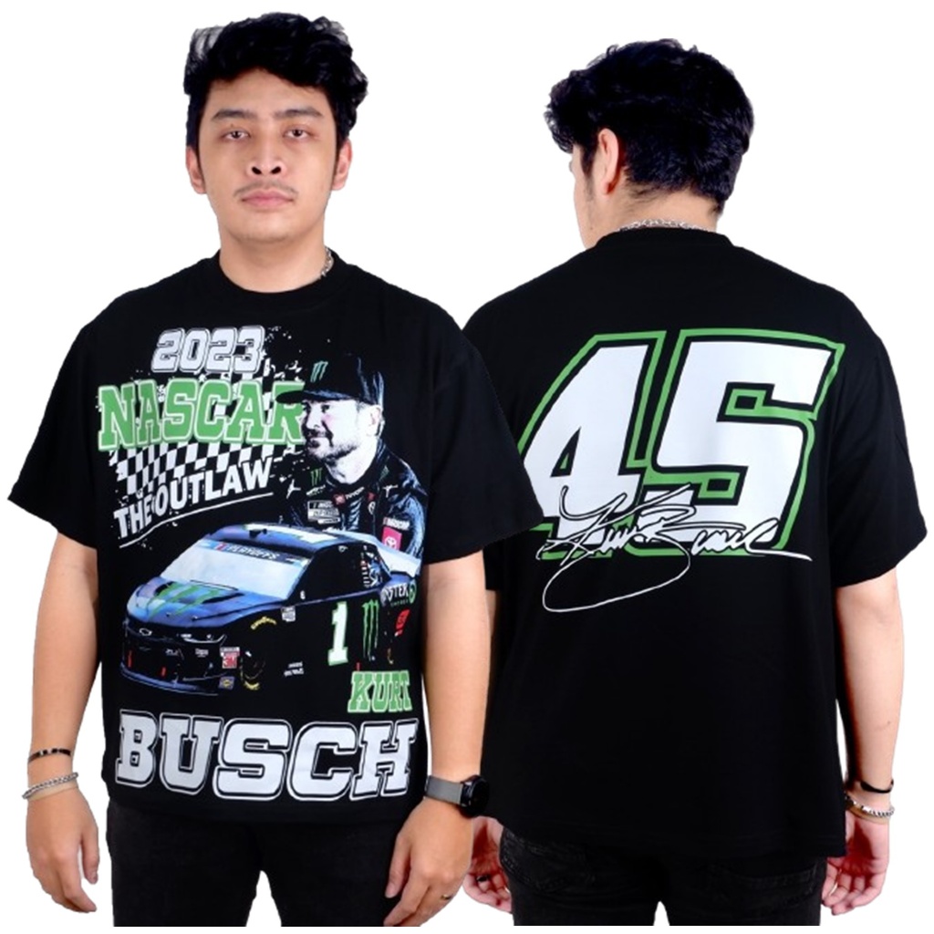 Kurt Busch Nascar Racing Car T-shirt Bootleg Vintage Oversize