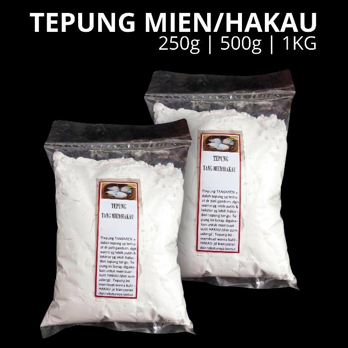 

[MURAH] 1PCS - BERAT 250g | 500g | 1KG | - REPACK - FOOD GRADE - TEPUNG MIEN - TEPUNG HAKAU - TEPUNG DIMSUM - TEPUNG PANGSIT - TEPUNG TENG MIEN - HIGH QUALITY