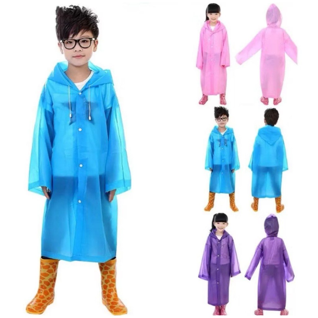 reva-JAS HUJAN ANAK ANAK Raincoat Korea Jas Hujan Eva Anak Bahan Tebal TK SD SMP