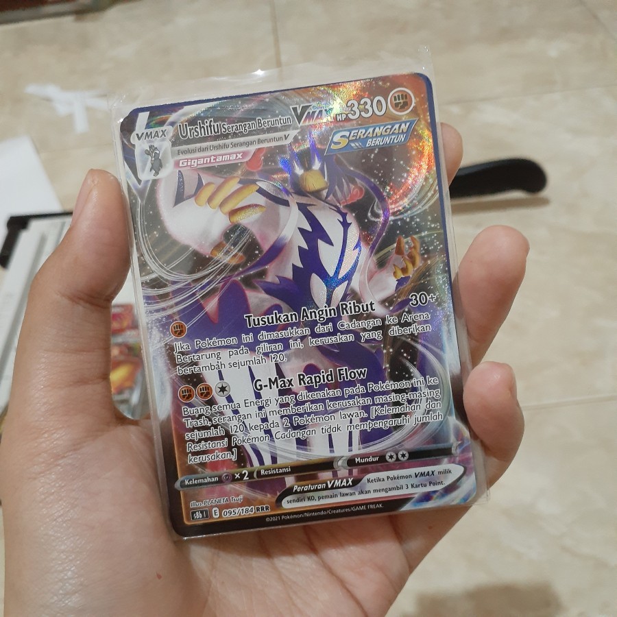 Urshifu Serangan Beruntun VMAX S8B 095/184 Pokemon Indonesia Trading Card Game TCG