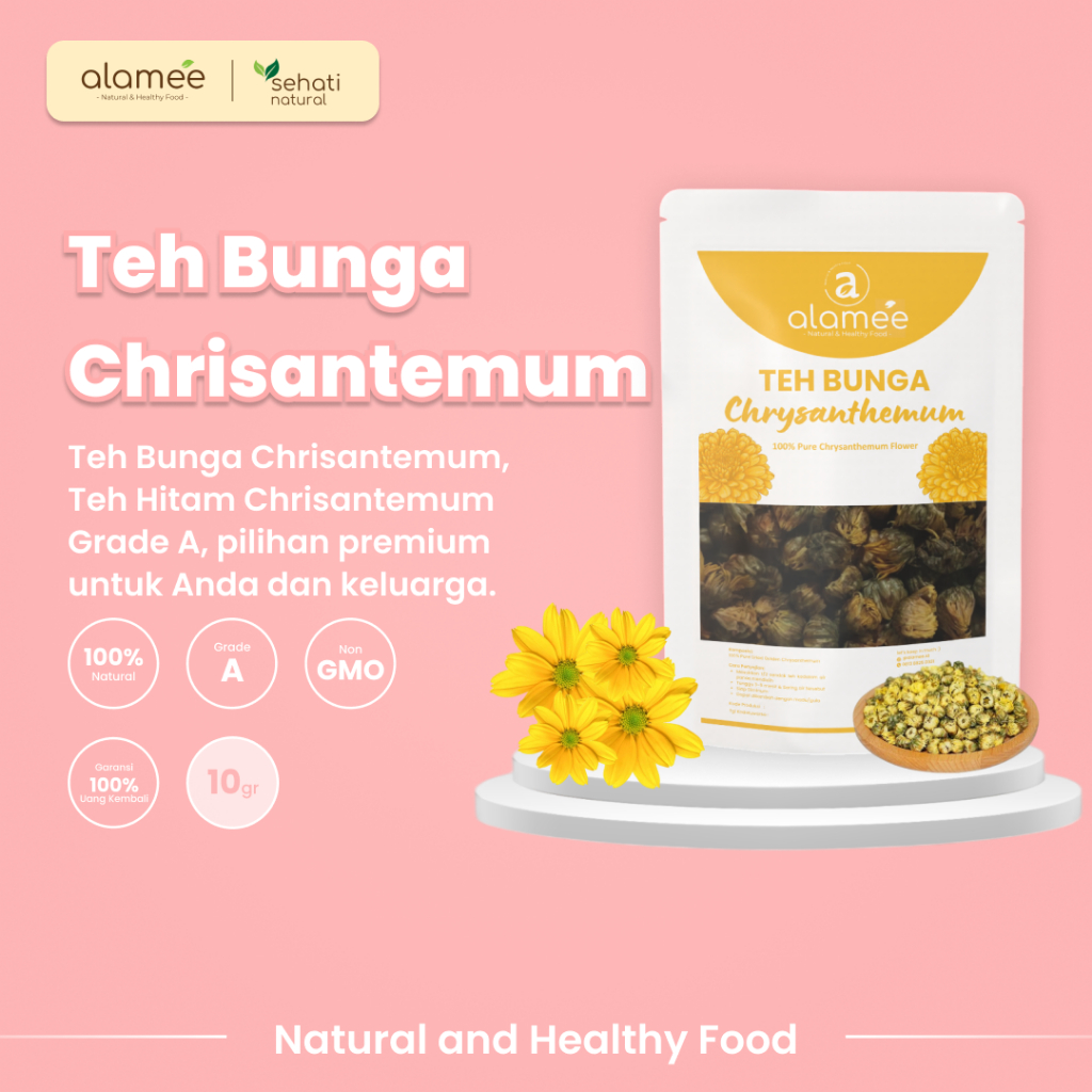 

ALAMEE Teh Bunga Chrysanthemum Tea Krisan Emas Golden Crysant Herbal Alami Organik Crysanthemum 10gr