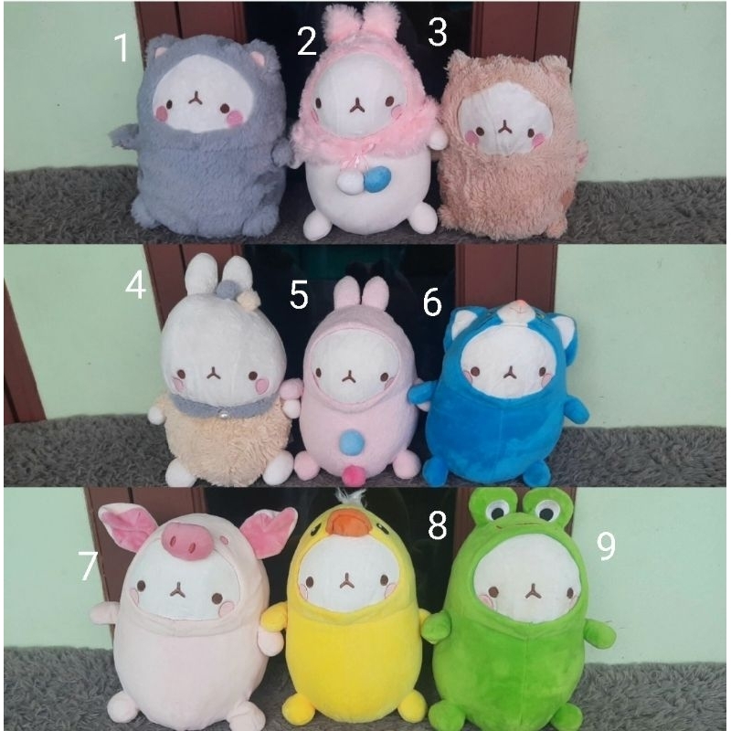 DISKON  Ganci & Boneka Molang ORI Kostum B2 Babi Pig Lebah Bee Bebek Duck Frog Katak Bulu Original M