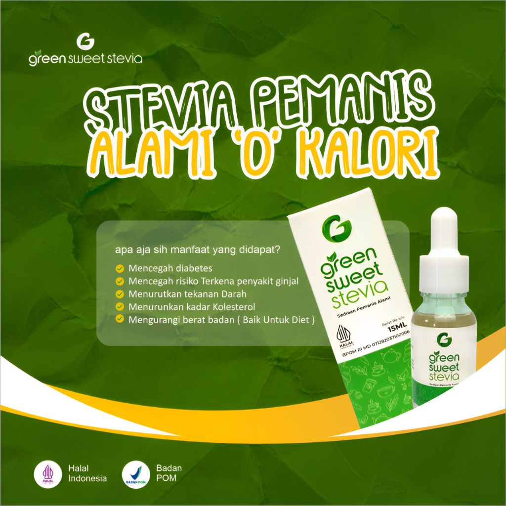 

Green Sweet Stevia Pemanis Pengganti Gula 0 Kalori