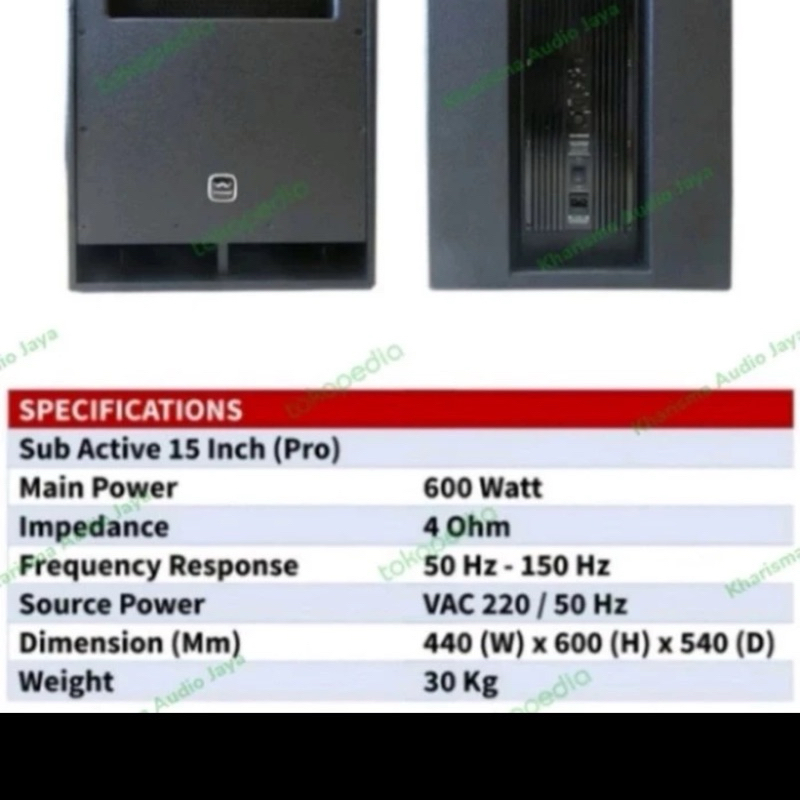 Speaker subwofer subwoofer aktif Wisdom 15" SW15PRO