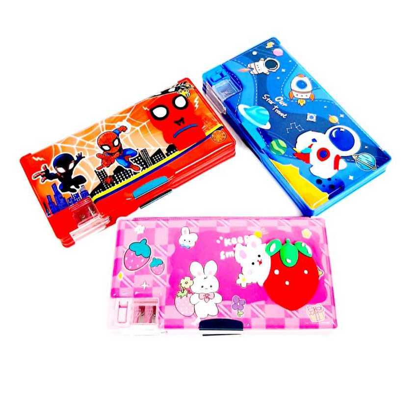 

Harga Grosir (12pcs) Kotak Pensil Besar Plus Serutan karakter