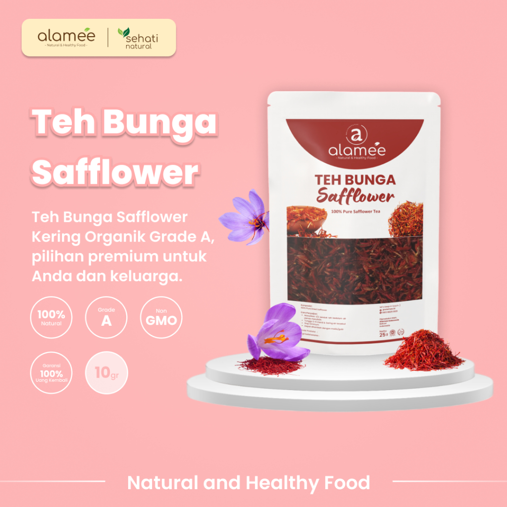 

Teh Bunga Safflower Herbal Tea Original Organik 10gr Alami Siap Seduh Minum Minuman Sehat Organic