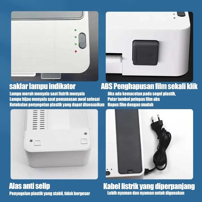 

HJK Reaim Mesin Laminating 7in1 A4/F4(230mm) 80-125 Mic Laminasi Hot & Cold Foto Dokumen Dilengkapi