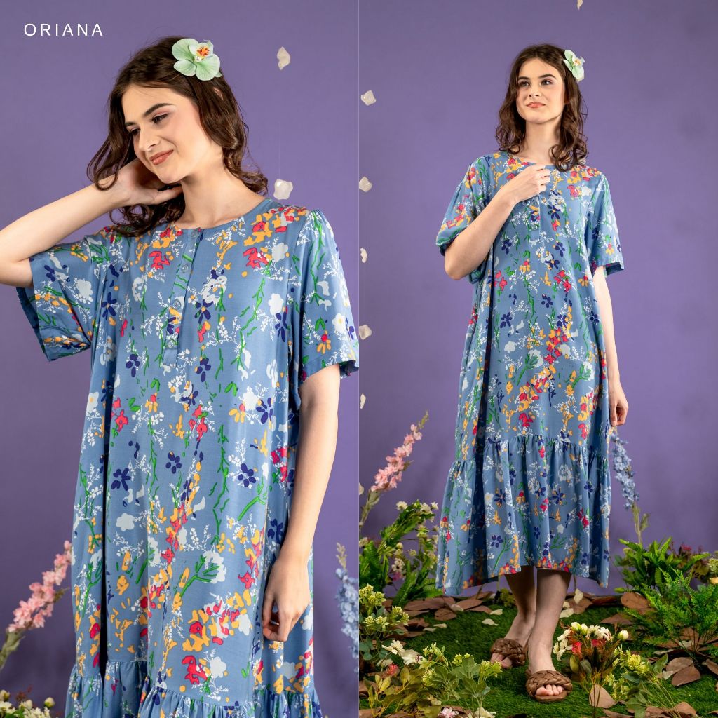 Oriana Homewear Daster Ruffle Collection | Daster Busui Kekinian