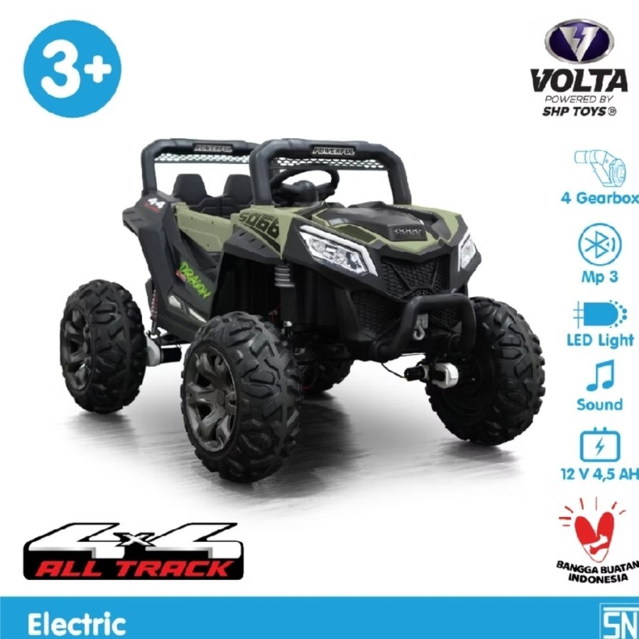 NEW Mainan anak mobil aki remot shp5066 dragon monster ban karet shp 5066 dragon monster ban karet