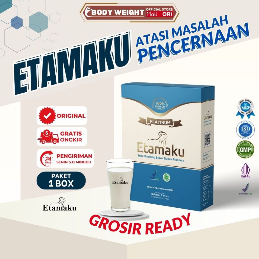 

Etamaku Platinum Susu Etawa Untuk Kecerdasan Paket 1 Box Kemasan 250gr