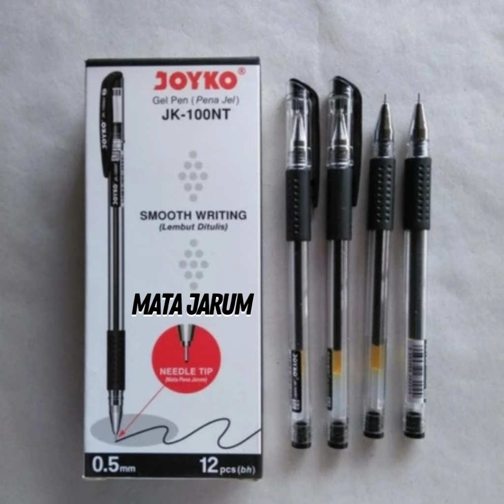 

Pulpen Gel Joyko 100 Nt - Pena Jk 100 - 0.5 mm - Tinta Hitam Pekat waterproof - (1Lusin-12pcs) - Satu_Gemilang