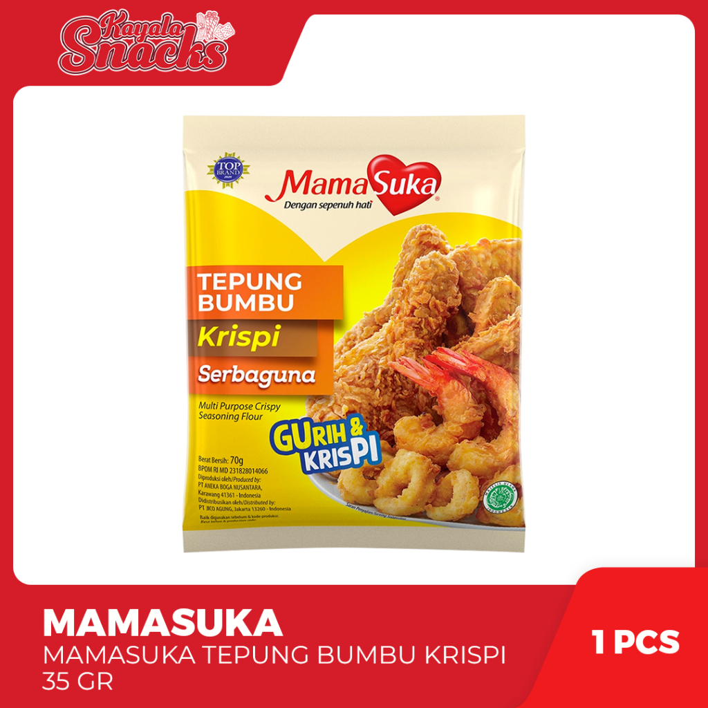 

MAMASUKA Tepung Bumbu Krispi Serbaguna 35gr - 1 Pack x 20 Pcs