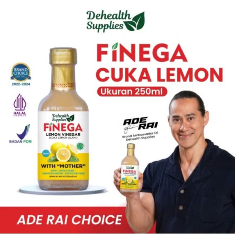 

Dehealth Supplies FINEGA CUKA LEMON 250ml (Botol Kaca