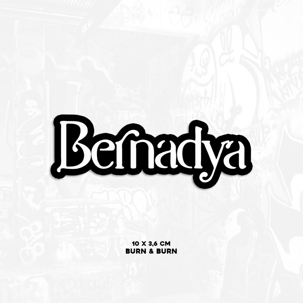 

Bernadya Logo | Stiker Band | Sticker Vinyl | Stiker Helm | Stiker Tumbler | Stiker Anti Air | Stiker Glossy