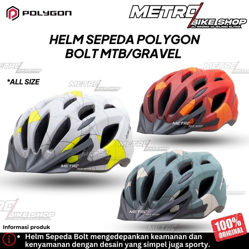 Helm gowes BOLT Helm sepeda Polygon Bolt Helm sepeda gunung helm sepeda murah Helm gowes murah