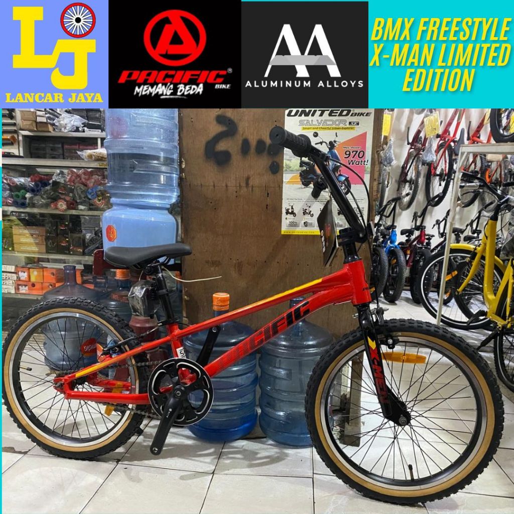 PACIFIC X-MAN X-MEN ALLOY 2.0 20" Sepeda BMX RACE Casual Anak Cowok Laki Ban 20 X 2.125 ALUMUNIUM AN