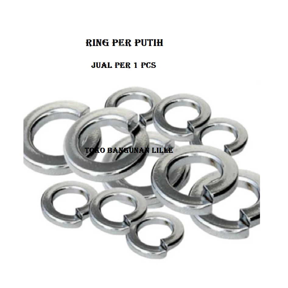 Ring Per m 27 Putih Spring Washer Lock Galvanis M27 Ring Ver Pengunci Baut Cincin Pengencang Baut