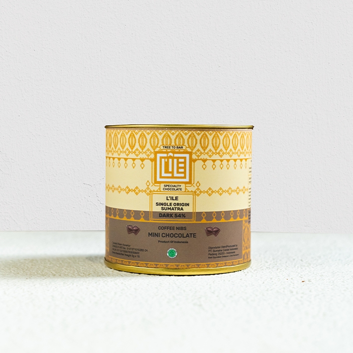 

LILE CHOCOLATE Sumatra Coffee Nibs Dark Chocolate 54% mini 5gr tub 15 pcs