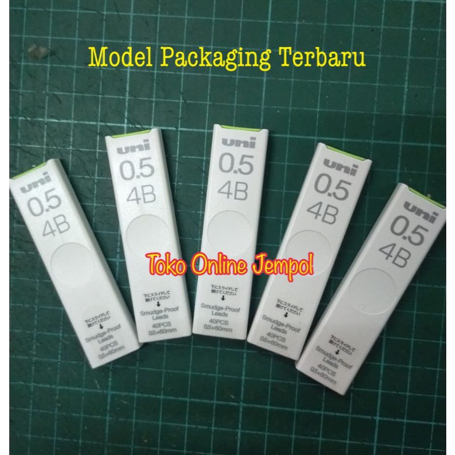 

isi pensil mekanik 4B 0.5 mm isi 40 pcs JAPAN uni mitsubishi refill mechanical pencil 0,5 isi ulang ATK255UN