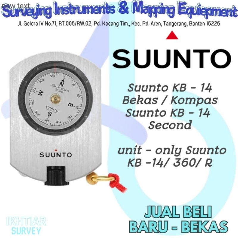 Kompass Suunto KB - 14 Bekas / Kompas Suunto KB - 14 Second / Suunto KB-14/ 360/ R