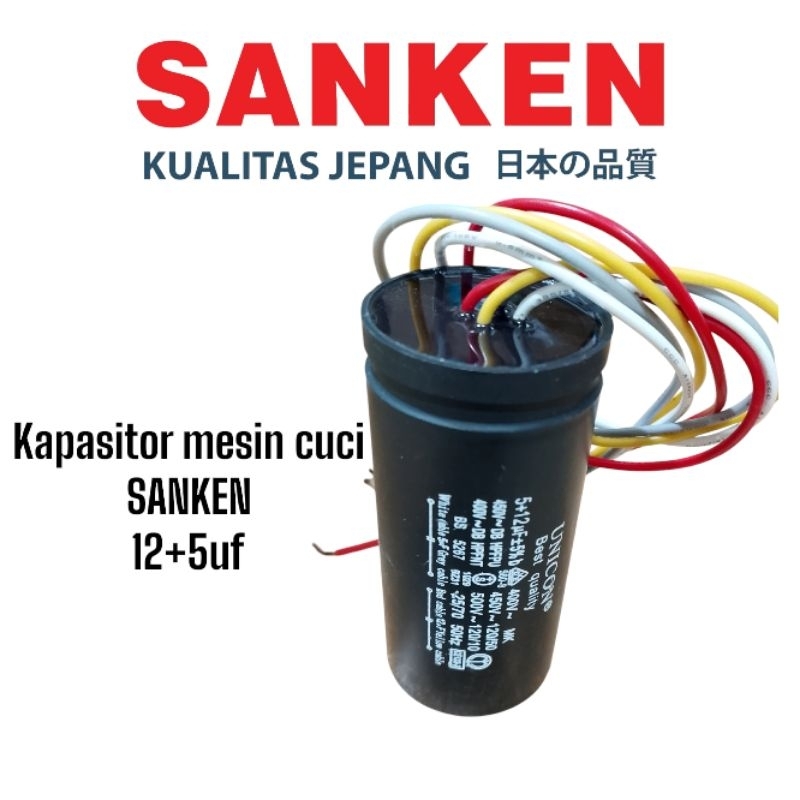 KAPASITOR MESIN CUCI SANKEN 2 TABUNG AW-5835P