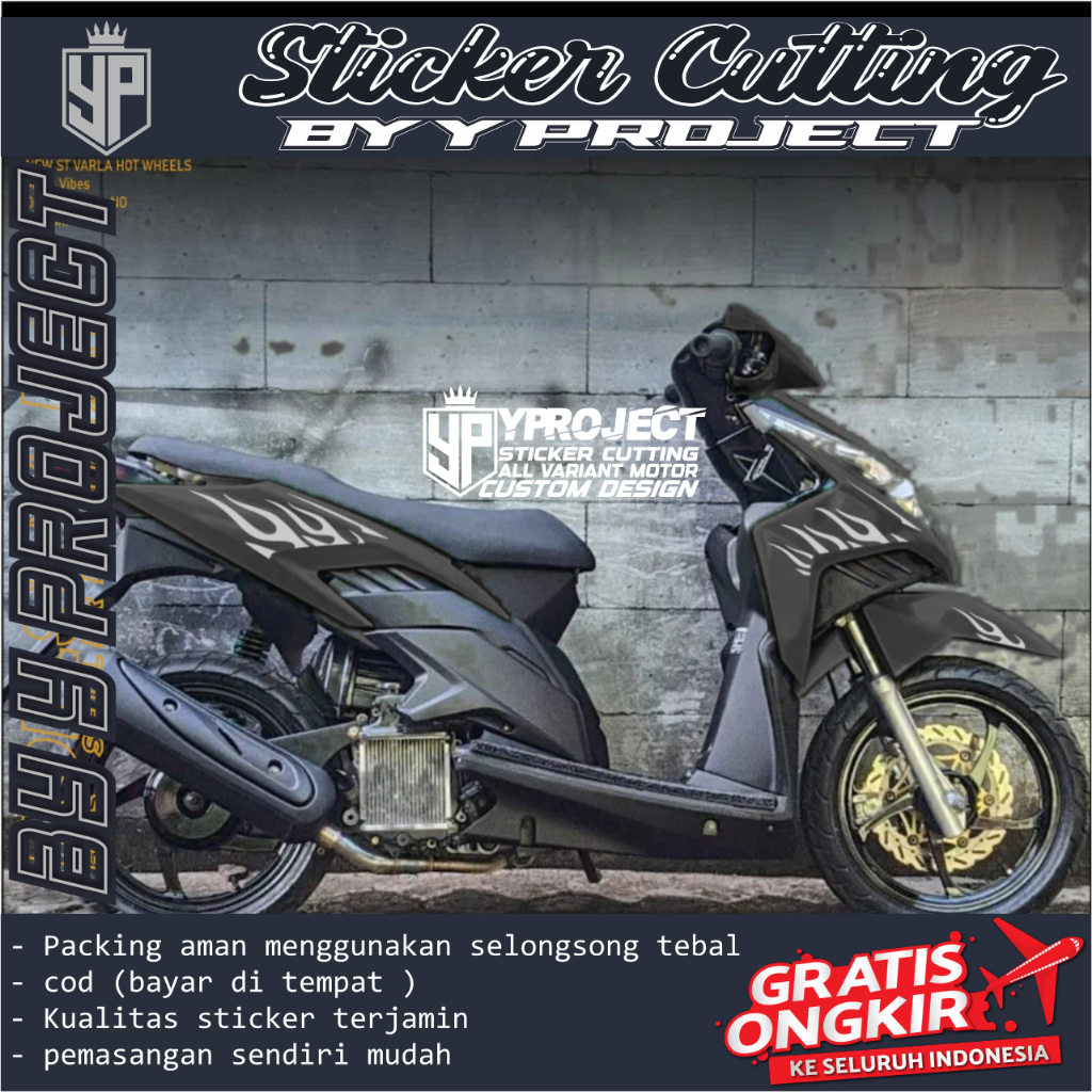VARIO CUTTING STICKER STRIPING VARIASI VARIO TECHNO 110 KARBU STRIPING VARTECH API HOT WHEELS COPY T