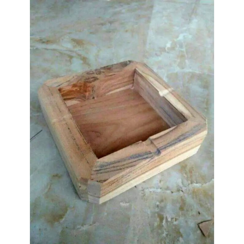Asbak Kayu Persegi/Asbak Kayu Jati/Asbak Kayu