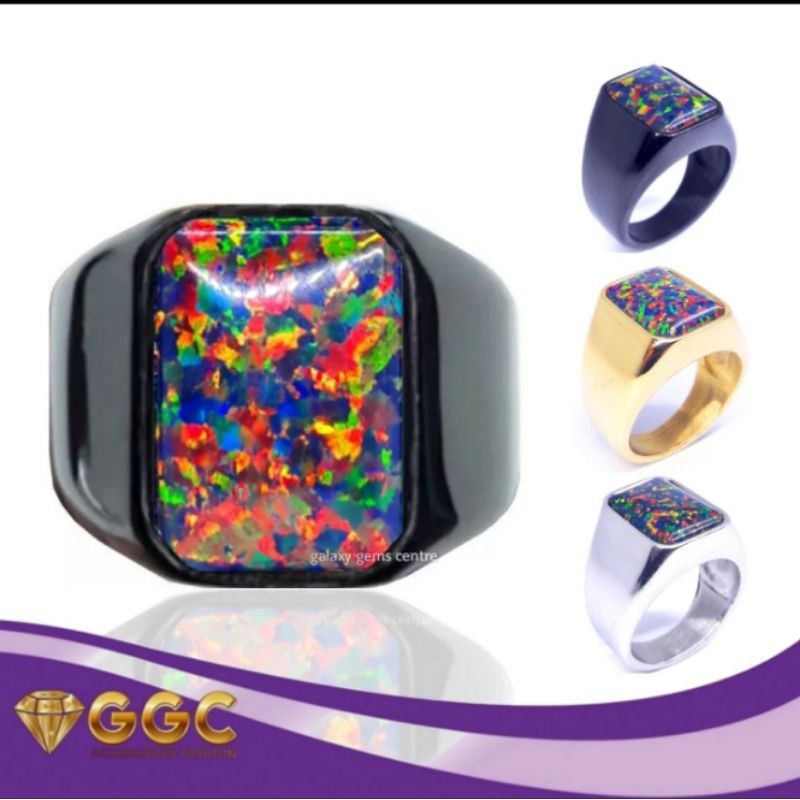 Batu Cincin Kalimaya Black Opal Original