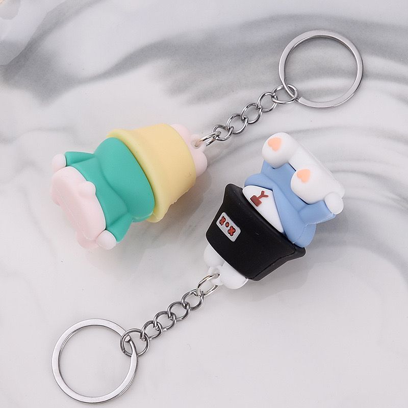 [FAFAFA] Gantungan Kunci Beruang Bertopi MAFIA / Gantungan Kunci Beruang Mafia Bertopi