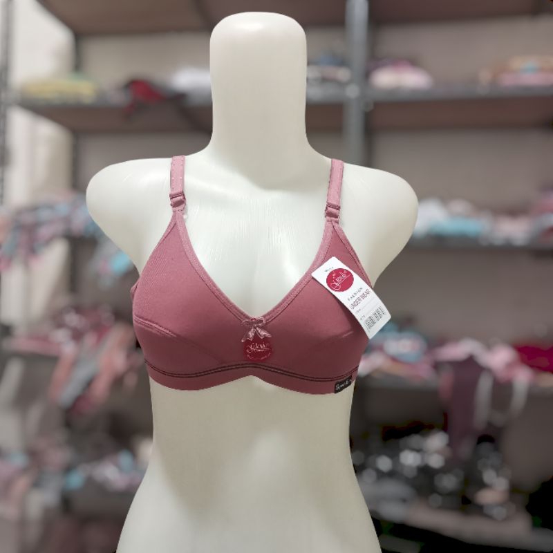 Bra Sport Wanita Bh Wanita Bh Olahraga Tanpa Kawat Tanpa Busa Bh Karet Bawah 3 Pcs