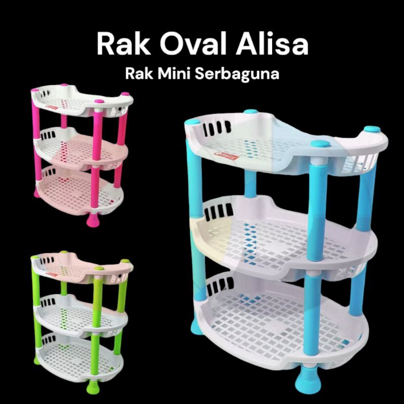 Rak Plastik Mini Nasional Susun 3 / Rak plastik susun 3 / Rak bumbu / Rak serbaguna