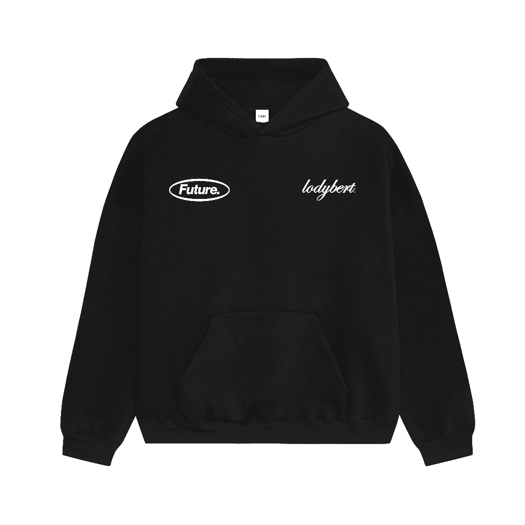 Lodybert Hoodie Pullover Boxy Future Black