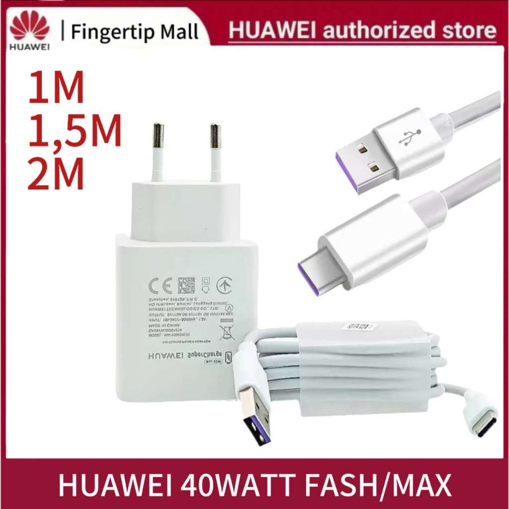 Charger Huawei 40 Watt Super Fash Charging Original Kabel Huawei 5A