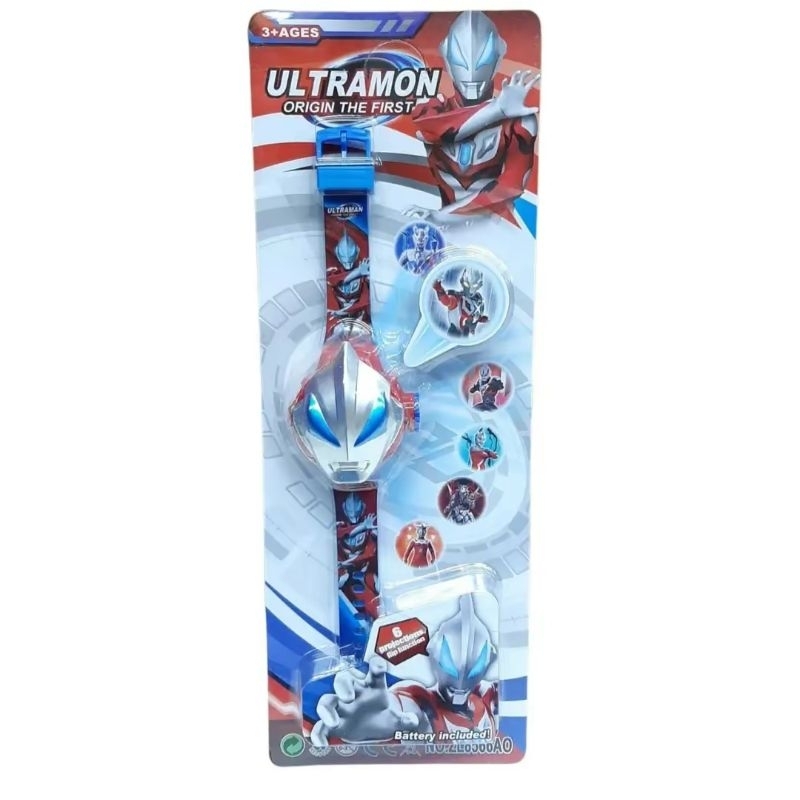 Jam Tangan Anak Import Laser Proyektor Karakter Ultraman