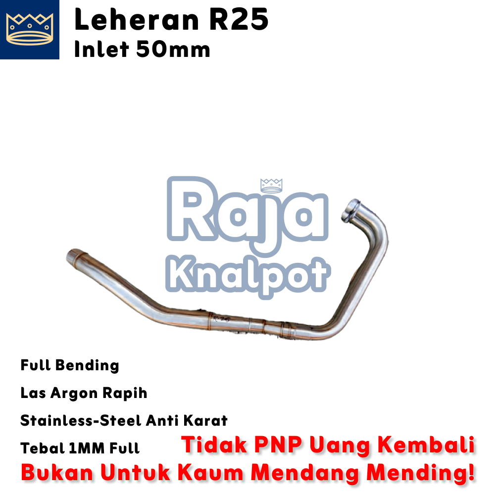 Leheran/Header Knalpot Ninja FI, R25, ER6, CBR250RR  Grade A Full Bending Inlet 50mm