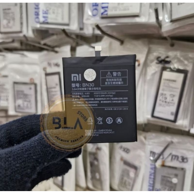 BATRE BATERAI XIAOMI REDMI 4A BN30 ORIGINAL 100%