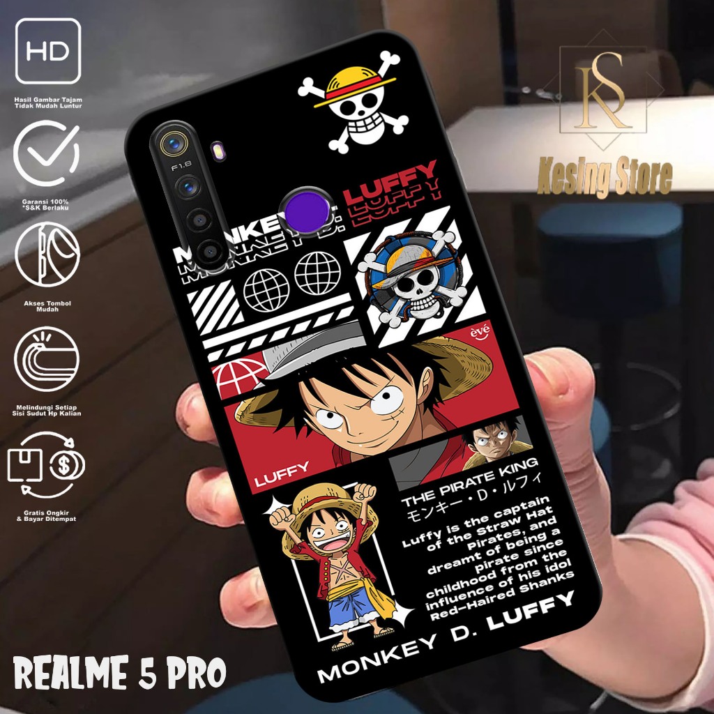 Case  REALME 5 PRO - Casing  REALME 5 PRO ONE PIECE - Casing Hp  - Silokon Hp - Case Terbaru - Case 