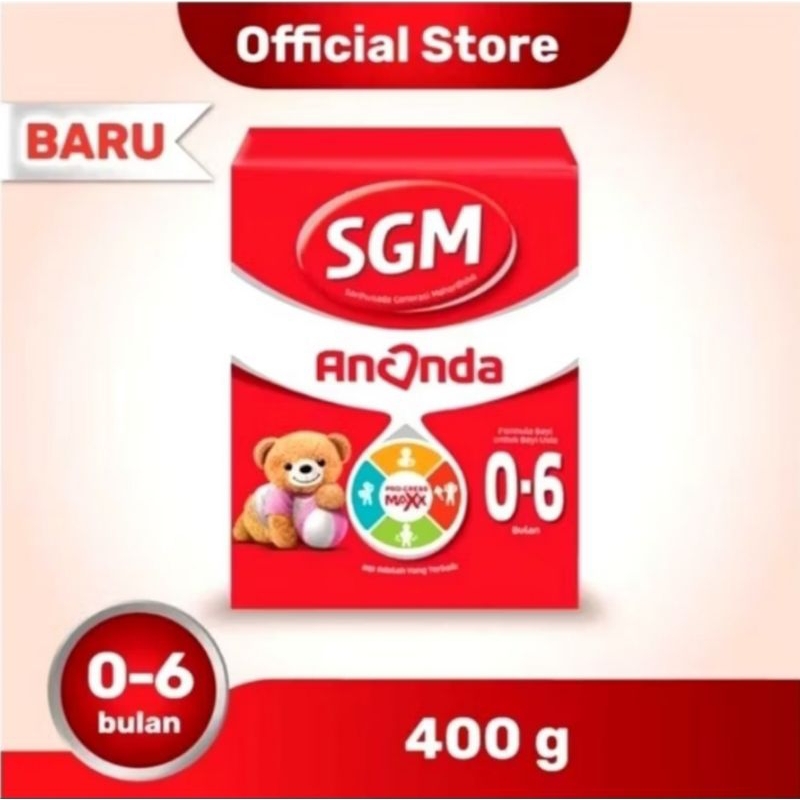 

susu SGM Ananda 400 gram 0-6 bulan/susu bayi/susu formula