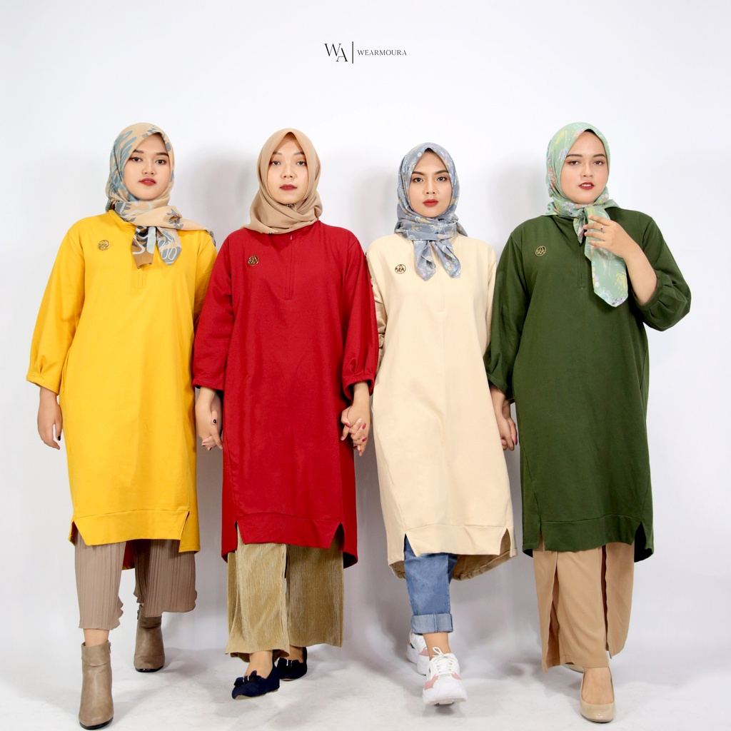 WEARMOURA [PROMO] TUNIK ELMIRA BY WEARMOURA TUNIK CANTIK FASHION WANITA FASHION MUSLIM