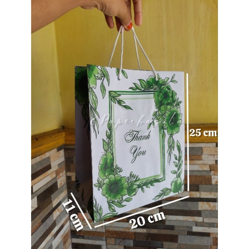 

Paperbag Hijau Thank You 20 x 25 cm / Hajatan / Wisuda / Souvenir
