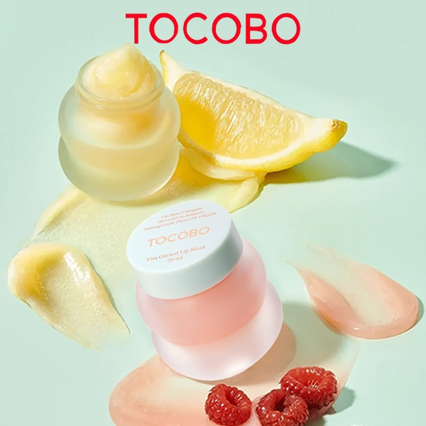 TOCOBO Lemon Sugar Scrub Lip Mask / TOCOBO Vita Glazed Lip Mask 20ml