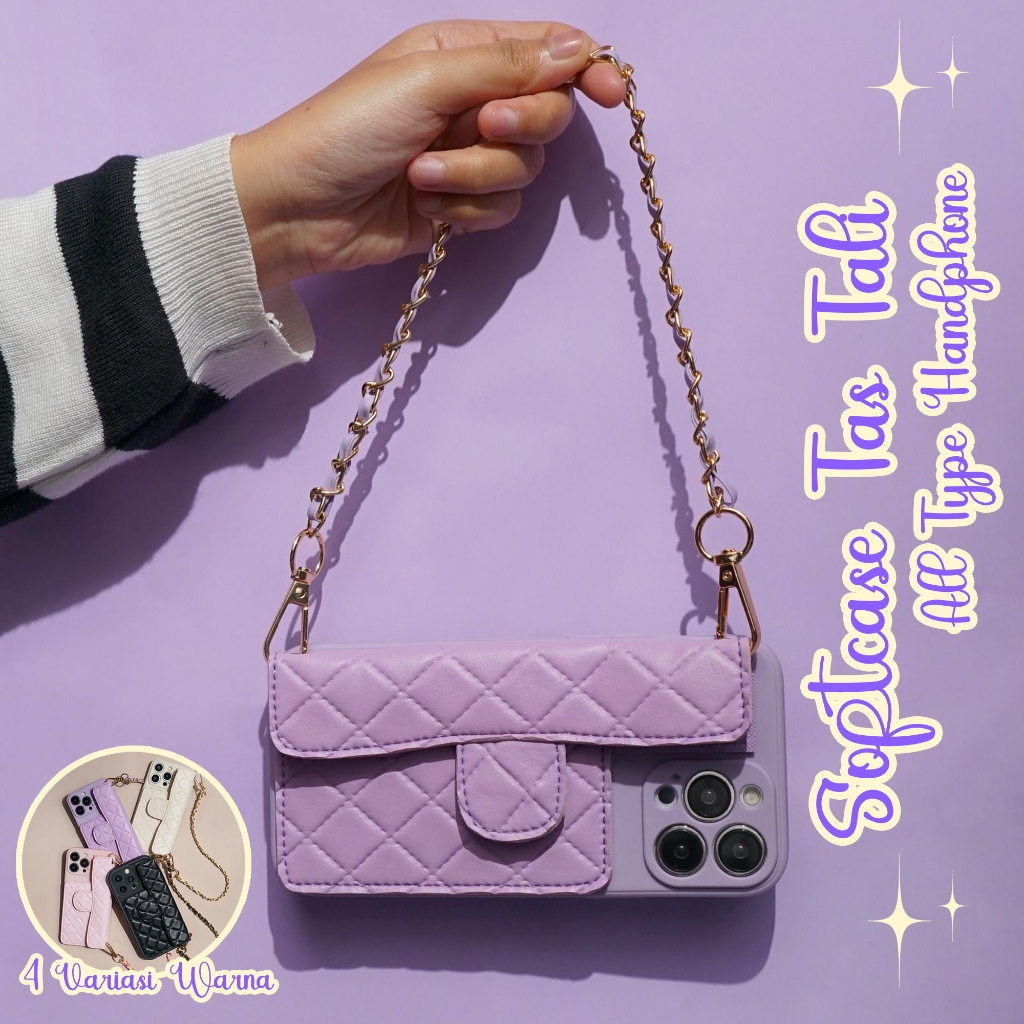 Case Tas Hp - Softcase Dompet All Type Hp - Casing Tas Hp - Silikon Dompet - Case Tali Selempang - C