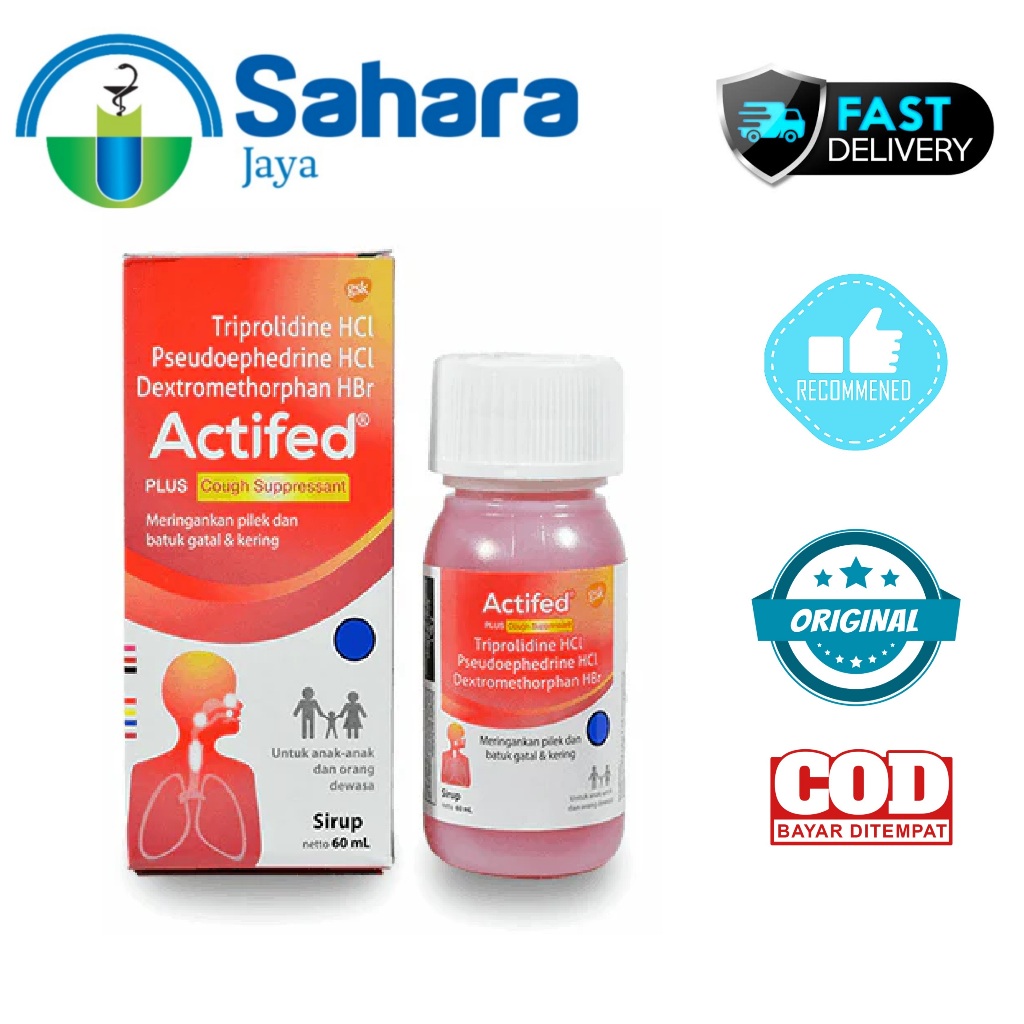 [SJ] Actifed Plus Cough Suppressant (Actifed Merah) -  pilek dan batuk gatal & kering