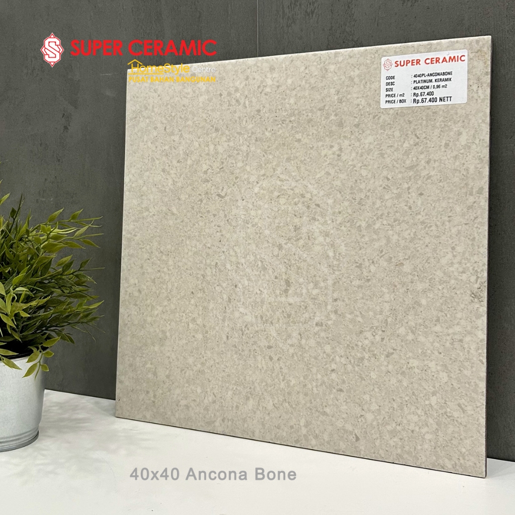 PLATINUM 40X40 Keramik Kasar - ANCONA BONE / ANCONA BROWN / ANCONA GREY