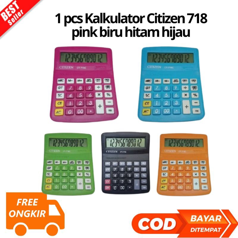 

[JIB] BAYAR DI TEMPAT Kalkulator Citizen 718 Warna / CalculatorCitizen 718 CT 718 WARNA KALKULATOR MEJA