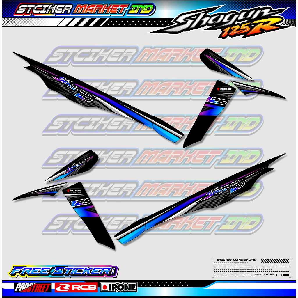 STRIPING VARIASI SUZUKI SHOGUN 125 R / STICKER LIST VARIASI MOTOR SUZUKI SHOGUN 125 R