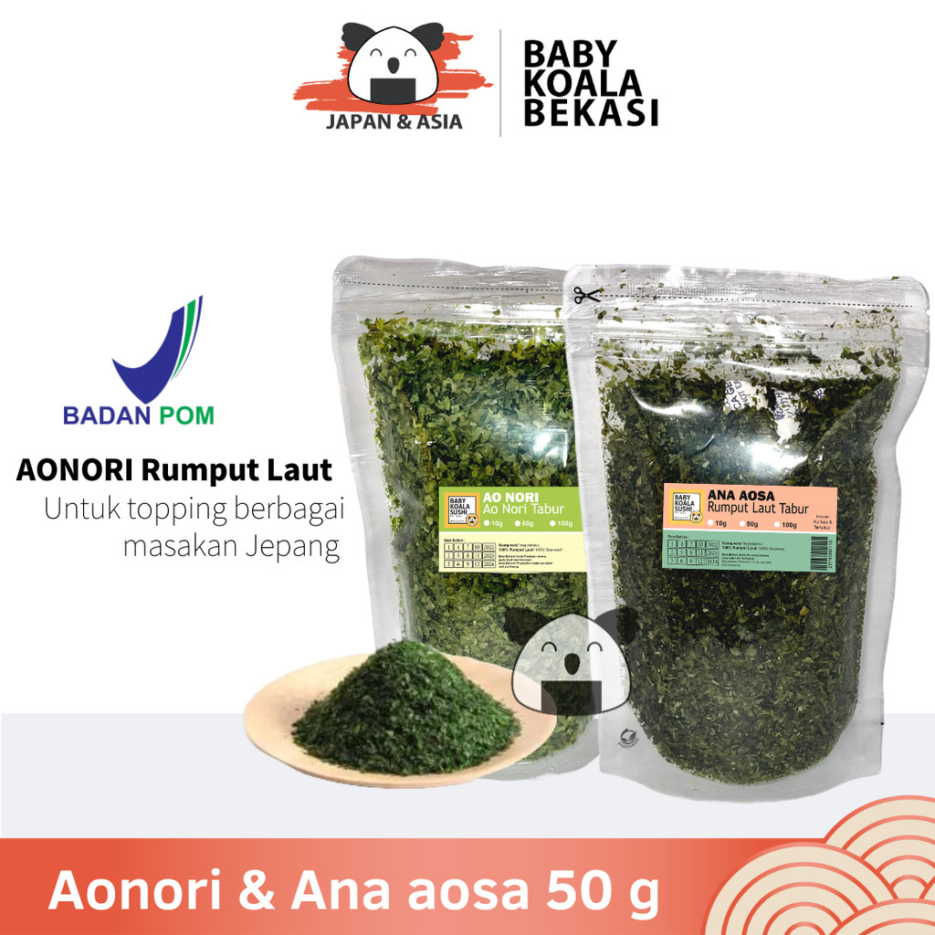 

AONORI Bubuk Nori 50 g │Ao Nori Powder Import Taburan Takoyaki │ Seaweed Powder Mentai -BKS