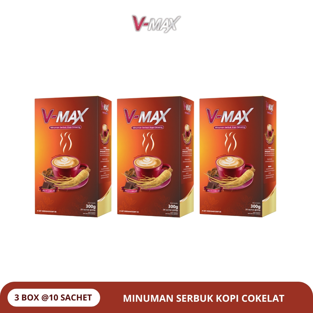 

V-MAX - Minuman Serbuk Kopi Cokelat - Paket 3 Box